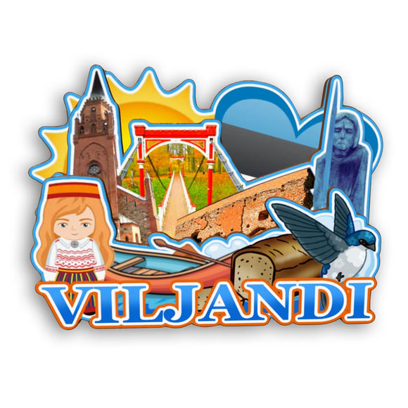 Refrigerator Magnet for Viljandi Estonia  2434