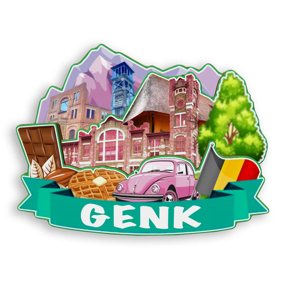 Refrigerator Magnet for Genk Belgium  2024
