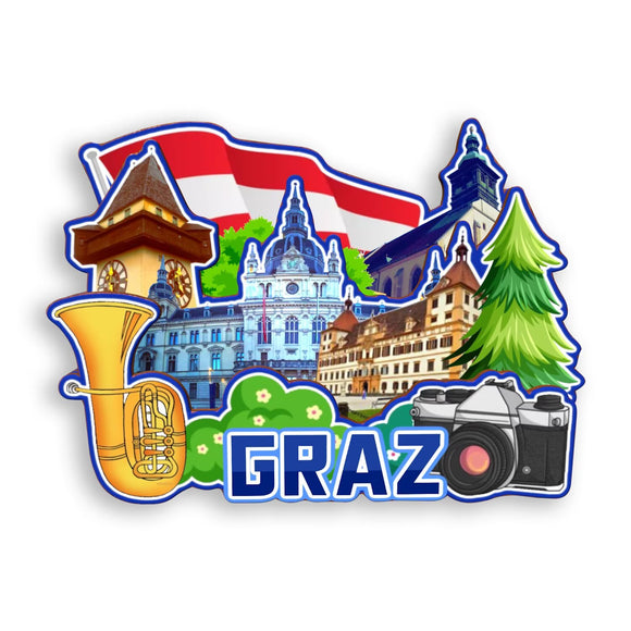Kühlschrankmagnet für Graz Österreich 1587