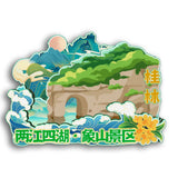 Refrigerator Magnet for Two Rivers and Four Lakes Guilin, Guangxi, China  22