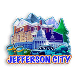 Refrigerator Magnet for Jefferson City Missouri USA  1024