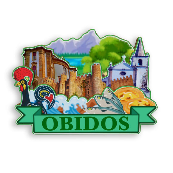 Refrigerator Magnet for Obidos Portugal  1948