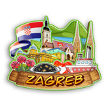 Kühlschrankmagnet für Zagreb Kroatien 2215