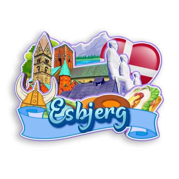 Refrigerator Magnet for Esbjerg Denmark  2080