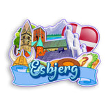 Refrigerator Magnet for Esbjerg Denmark  2080