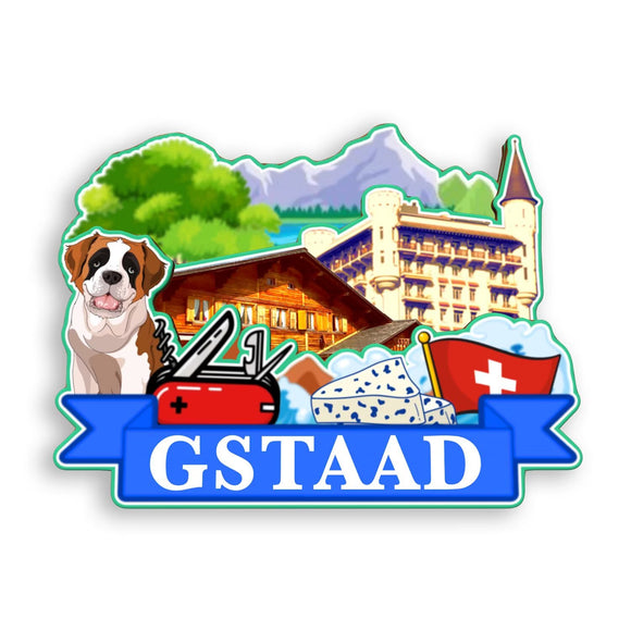 Refrigerator Magnet for Gstaad Switzerland  2050