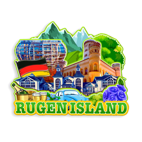 Refrigerator Magnet for Ruben Island Germany  1239