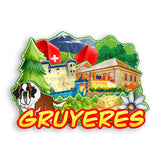 Refrigerator Magnet for Gruyeres Switzerland  2047