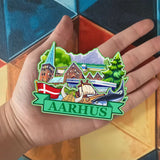 Refrigerator Magnet for Aarhus Denmark  2069