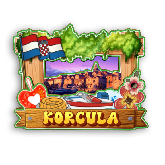 Refrigerator Magnet for Korcula Croatia  2234