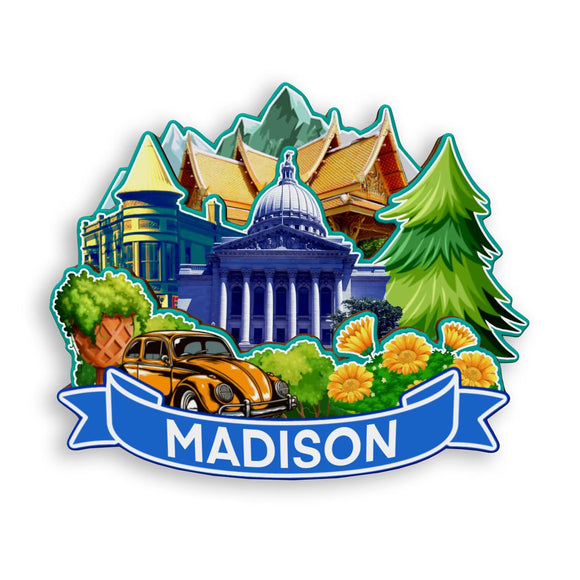Refrigerator Magnet for Madison Wisconsin USA  913
