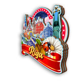 Refrigerator Magnet for Riga Latvia  2486