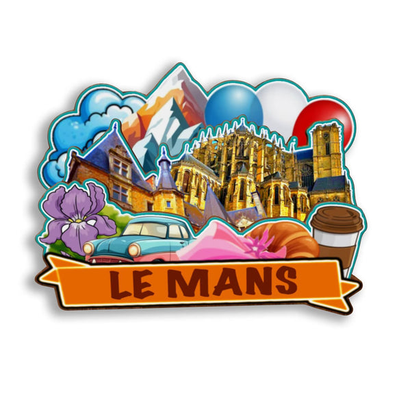 Refrigerator Magnet for Le Mans France  2590