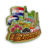 Kühlschrankmagnet für Zagreb Kroatien 2215