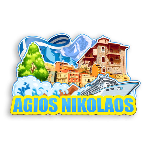 Refrigerator Magnet for Agios Nikolaos Greece  1784