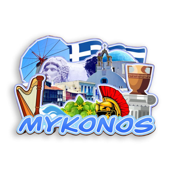 Refrigerator Magnet for Mykonos Greece  1710