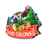 Kühlschrankmagnet für Fort Collins Colorado USA 275