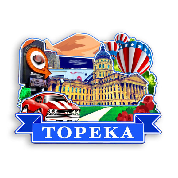 Refrigerator Magnet for Topeka Kansas USA  951