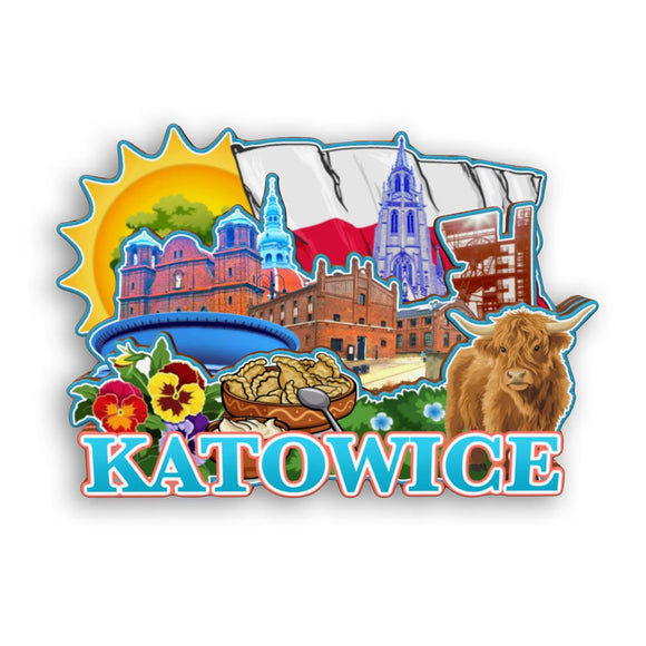 Refrigerator Magnet for Katowice Poland  2122
