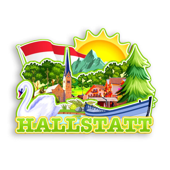 Kühlschrankmagnet für Hallstatt Österreich 1598