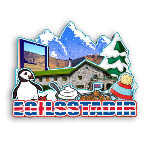 Refrigerator Magnet for Egilsstadir Iceland  2261