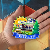 Refrigerator Magnet for Detroit Michigan USA  992