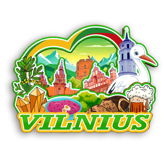 Refrigerator Magnet for Vilnius Lithuania  2476