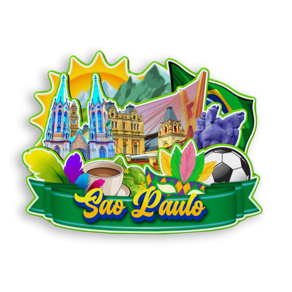 Refrigerator Magnet for Sao Paulo Brazil  1895