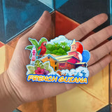 Refrigerator Magnet for French Guiana France  1347