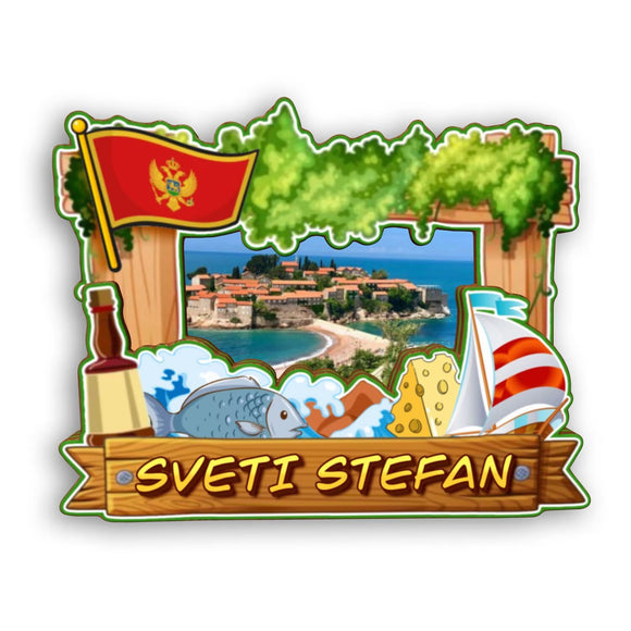 Refrigerator Magnet for Sveti Stefan Montenegro  2422