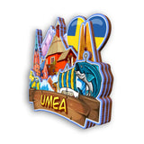 Refrigerator Magnet for Umea Sweden  2177