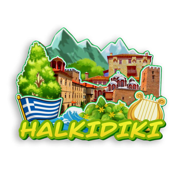 Refrigerator Magnet for Halkidiki Greece  1787