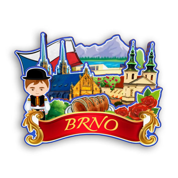 Refrigerator Magnet for Brno Czech  2087
