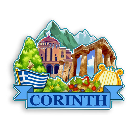 Refrigerator Magnet for Corinth Greece  1731