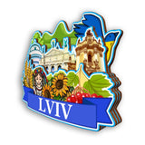 Refrigerator Magnet for Lviv Ukraine  2393