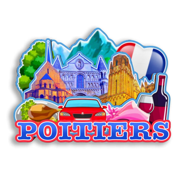 Refrigerator Magnet for Poitiers France  2627