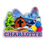 Refrigerator Magnet for Charlotte North Carolina USA  1086