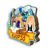 Refrigerator Magnet for Kuopio Finland  2347