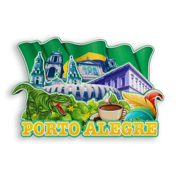 Refrigerator Magnet for Porto Alegre Brazil  1920