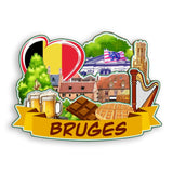 Refrigerator Magnet for Bruges Belgium  2009