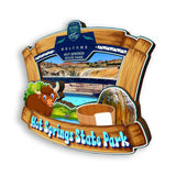 Магнит на холодильник для государственного парка Хот-Спрингс, Вайоминг, США, 922