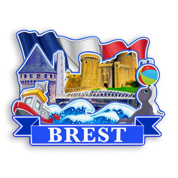Refrigerator Magnet for Brest France  1328