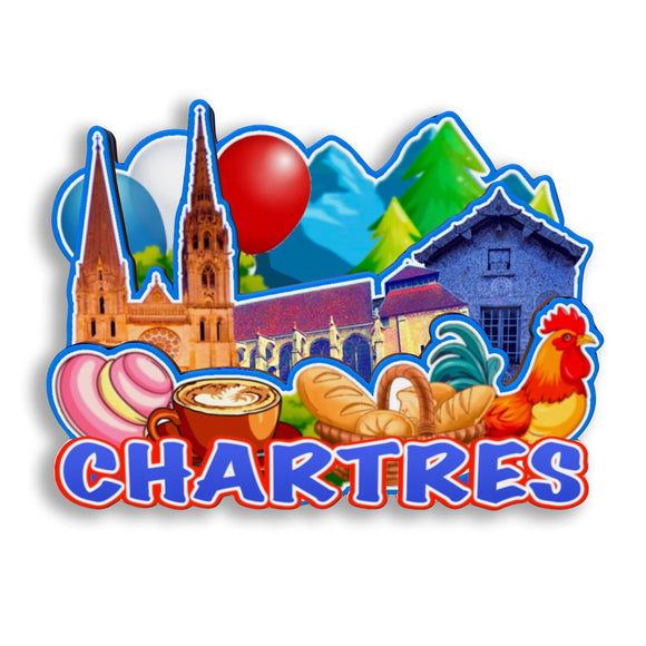 Refrigerator Magnet for Chartres France  2638