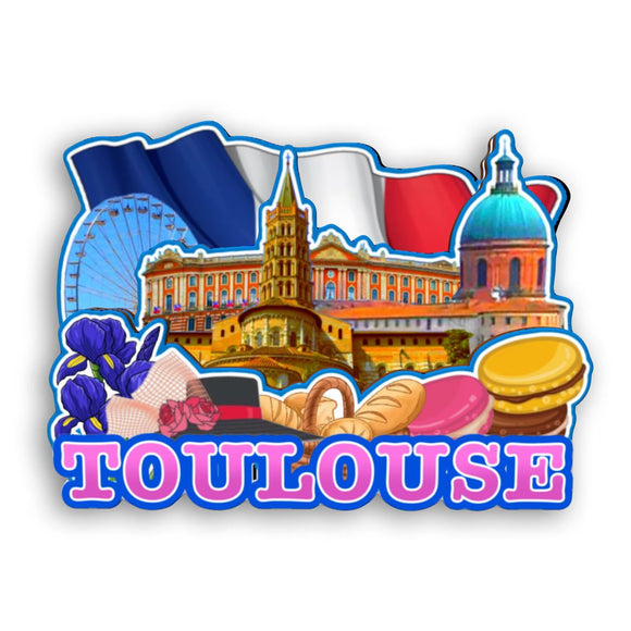 Refrigerator Magnet for Toulouse France  2575