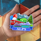 Refrigerator Magnet for Alps France  1324