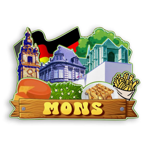 Refrigerator Magnet for Mons Belgium  2011