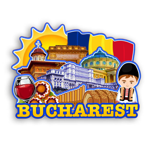 Refrigerator Magnet for Bucharest Romania  2316