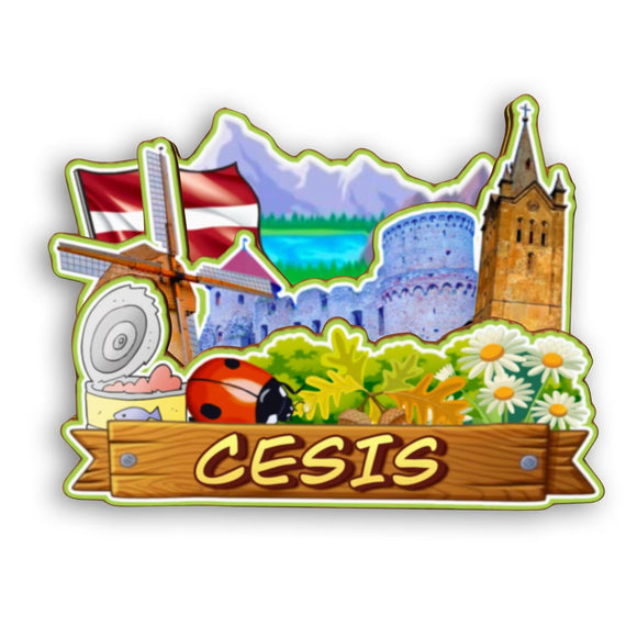 Refrigerator Magnet for Cesis Latvia  2492