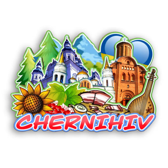Refrigerator Magnet for Chernihiv Ukraine  2397