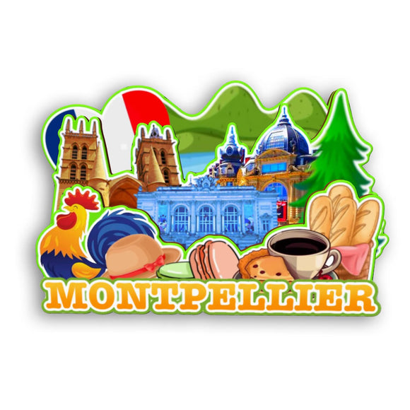 Refrigerator Magnet for Montpellier France  2578